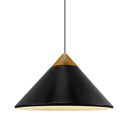Lampa wisząca czarna z drewnianym akcentem Kinto NO2520083003 - Design for The People